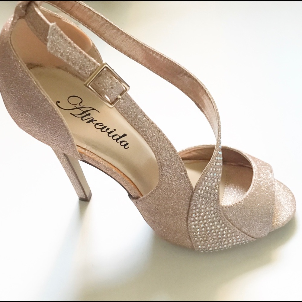 Rose gold heels size 6.5